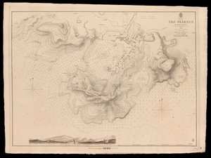 Grecja, Peiraeus lub Port Drako badane przez komandora Thomasa Gravesa, H.M.S. Beacon 1840