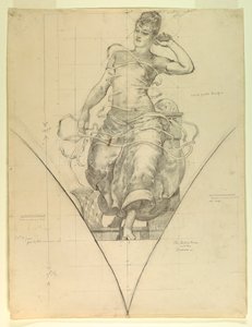 The Telephone and the Ticker, Study for „Electricity as Applied to Commerce”, Manufacturing and Liberal Arts Building, World