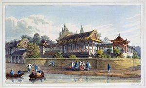 „Letni Pałac Cesarza, naprzeciwko miasta Tien-Sing”, Chiny, 1817 autorstwa J Clark