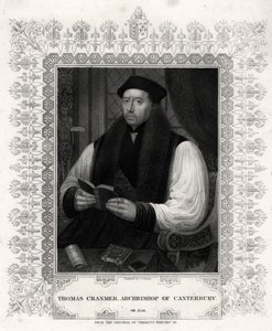 Thomas Cranmer, arcybiskup Canterbury, XIX wiek autorstwa J. Cochran