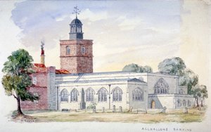 Kościół All Hallows-by-the-Tower, Londyn, c1840 autorstwa J Cooke