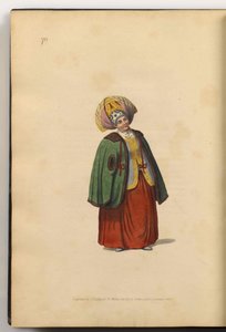 Żona kupca Kaługi Z: Kostiumy Imperium Rosyjskiego, 1803 autorstwa J. Dadley