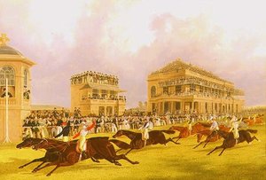 Dead Heat dla Doncaster Great St. Leger Stawka między „Charlesem XII” i „Euclidem” autorstwa J. F. and Pollard James Herring Snr.