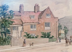 Stare domy w Kennington Green, 1855 autorstwa J. Findley