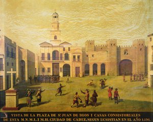 Plaza de San Juan de Dios w 1596 (olej na płótnie) autorstwa J. Garcia