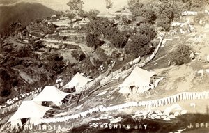 Subathu India Washing Bay, ok. 1900-1930 (zdjęcie w sepii) autorstwa J. Gee