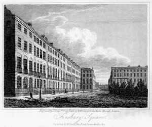 Plac Finsbury, Londyn, 1817.