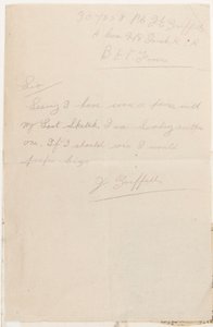 List do redaktora naczelnego „Liverpool Weekly Courier”, 1917 r. autorstwa J. Griffiths