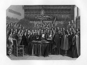 Przysięga przysięgi ratyfikacji traktatu z Münster, 1648 c1870.