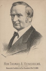 Thomas A Hendricks z Indiany, kandydat Demokratów na wiceprezydenta Stanów Zjednoczonych autorstwa J. H. and Co. Bufford
