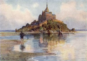 Mont St Michel z Tombelaine, Wieczór (kolor lito)