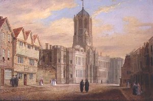 Oxford: Tom Tower i West Front of Christ Church College autorstwa J. Harwood