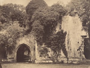 Stara brama, zamek Raglan, Monmouthshire, 1855. autorstwa J. Holden