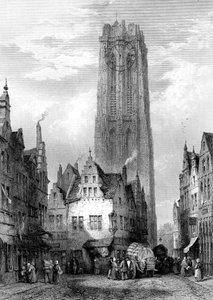 Katedra Malines Mechelen, Antwerpia, Belgia, XIX wiek.