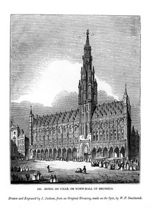 Hotel de Ville, czyli ratusz w Brukseli, 1843