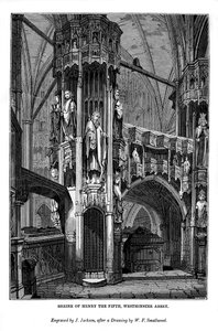 Sanktuarium Henryka V, Opactwo Westminsterskie, 1843 r.