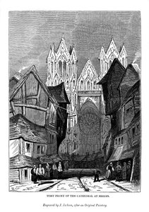 Zachodni front katedry w Reims, 1843
