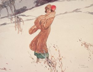 W śniegu (wc na papierze) autorstwa J. MacWilson