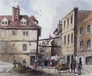 Chick Lane, Londyn, ok. 1840 autorstwa J Maund