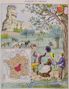 Owernia i Limousin, ilustracja do Le Tour de France autorstwa Marie de Grandmaison, 1893 autorstwa J. Maurel