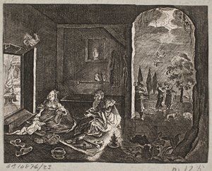 Ilustracja do Adama Oleariusa, „Perski Rosenthal genialnego poety Schicha Saadi […]”, Szlezwik 1660