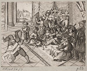 Ilustracja do Adama Oleariusa, „Perski Rosenthal genialnego poety Schicha Saadi […]”, Szlezwik 1660