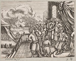 Ilustracja do Adama Oleariusa, „Perski Rosenthal genialnego poety Schicha Saadi […]”, Szlezwik 1660