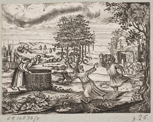 Ilustracja do Adama Oleariusa, „Perski Rosenthal genialnego poety Schicha Saadi […]”, Szlezwik 1660 autorstwa J. Muller