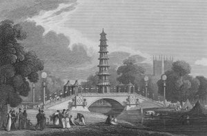 Chińska pagoda i most w St James