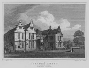 Opactwo Delapre, Northamptonshire (grawerowanie)