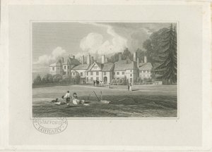 Hagley Hall: grawerowanie, nd [1780-1847] autorstwa John Preston Neale