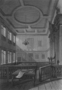 Wnętrze Kolegium Herolda (grafika) autorstwa John Preston Neale