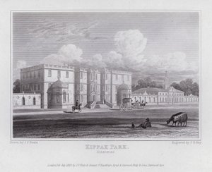 Kippax Park, Yorkshire (grawerowanie) autorstwa John Preston Neale
