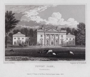 Newby Park, Yorkshire (grawerowanie) autorstwa John Preston Neale