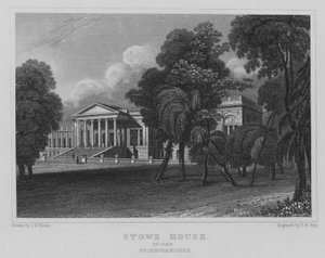 Stowe House, drugi widok, Buckinghamshire (grawerowanie)