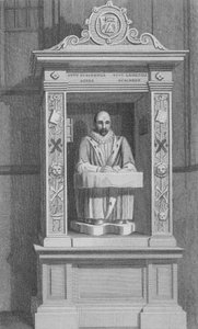 Pomnik Stow , St Andrew Undershaft , Leadenhall Street , Londyn ( grawerowanie ) autorstwa John Preston Neale