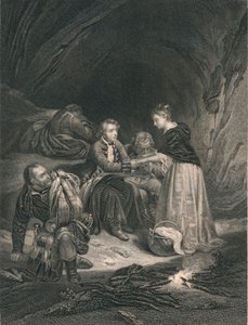 Cz. Edward Uzurpator i Flora Macdonald, połowa XIX wieku. autorstwa J. Rogers
