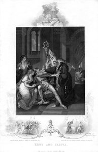 Edwy i Elgiva, XIX w. autorstwa J. Rogers
