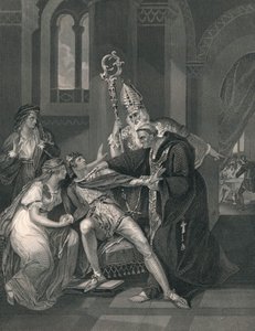 Edwy i Elgiva, połowa XIX wieku. autorstwa J. Rogers