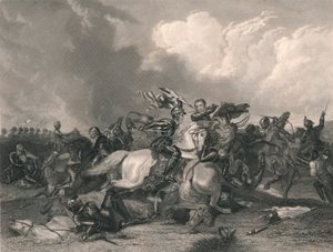 Ryszarda III. i hrabia Richmond w bitwie pod Bosworth, 1485, połowa XIX wieku.