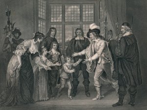 Wywiad Karola I ze swoimi dziećmi, 1649, początek XIX wieku. autorstwa J. Rogers