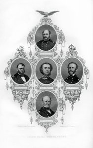 Admirałowie wojny secesyjnej Unii Winslow, Goldsborough, Du Pont, Dahlgren i Stringham, 1862-1867. autorstwa J. Rogers