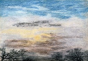 Chromatics of the Sky, 27 października 1883 (kreda i kredka na papierze) autorstwa J. S. Dyason
