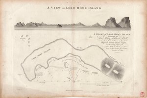 Mapa wyspy Lord Howe autorstwa J. Stockdale