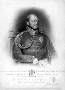 Feldmarszałek Prince Frederick, książę Yorku i Albany 1763-1827, XIX wiek.