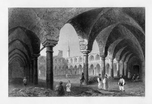 Starożytne budynki w St Jean DAcre Acre, Izrael, 1841.