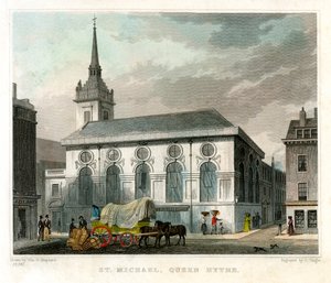 Kościół św. Michała Queenhithe, City of London, 1831.