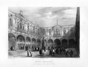 The Royal Exchange, Londyn, XIX wiek.