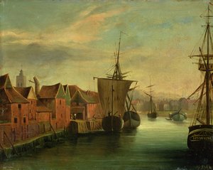 St. Catherines Quay, Ipswich, ok. 1830 (tablica)