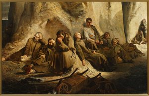 Niedziela w kopalni (Odpoczynek w kopalni) autorstwa Jacek Malczewski